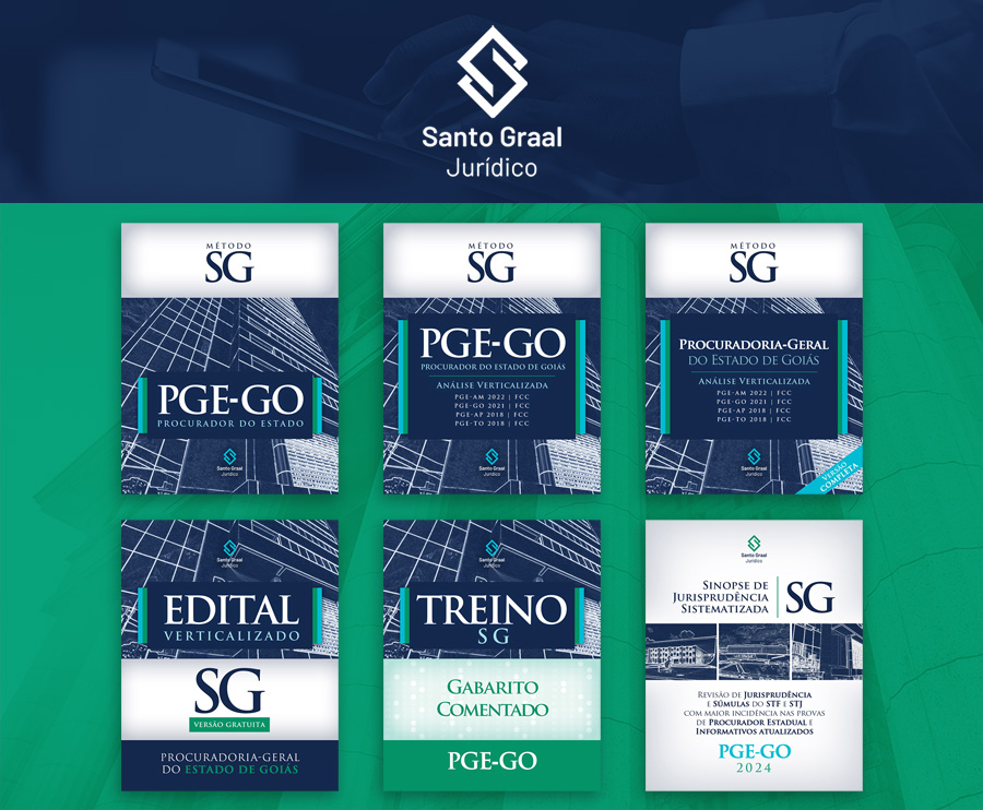 Capas para curso de direito focado em concursos - PGE-GO